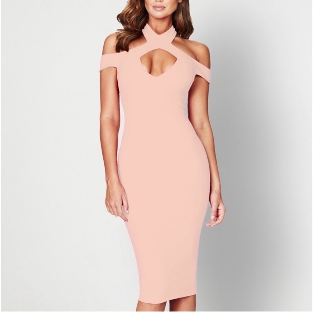 Nookie Hollywood Midi Dress In Blush